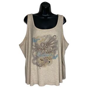 Venezia Tank Top Womens 22-24 T Shirt Renaissance Angel Graphic Print Grunge Y2K